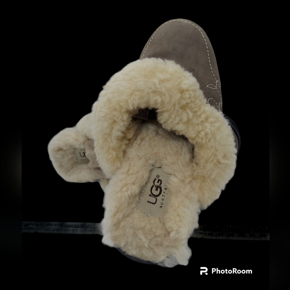 UGG Australia Blossom Embroidered Suede Mules Women's Size 7 - Picture 5 of 9